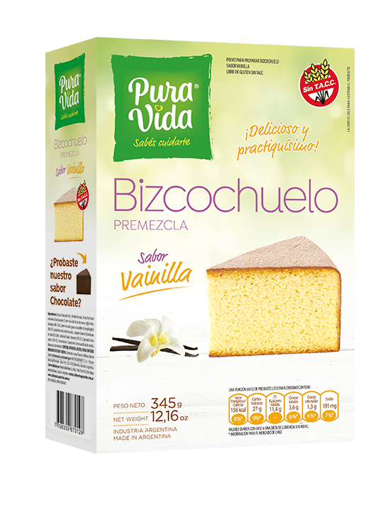 Bizcochuelo sabor Vainilla
