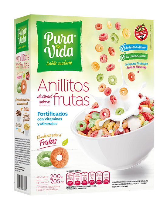 Anillitos de Cereal sabor a frutas