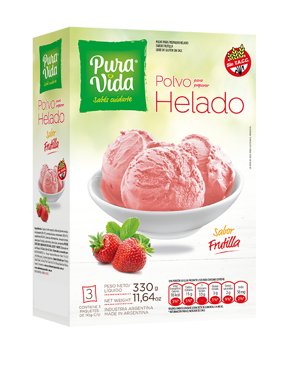 Helado sabor Frutilla