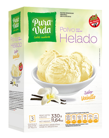 Polvo para preparar helado sabor vainilla