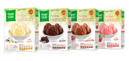 Polvo para preparar helado